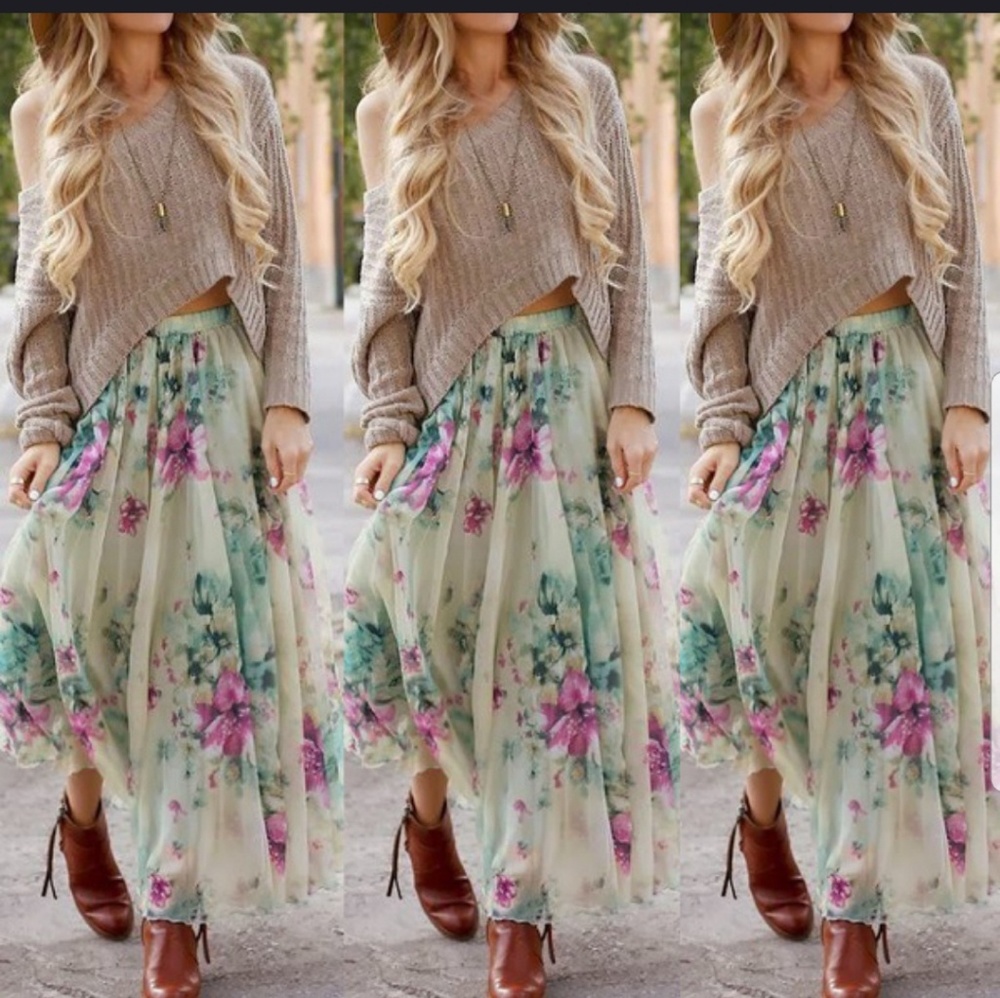 "Helllooo summer" boho skirt
